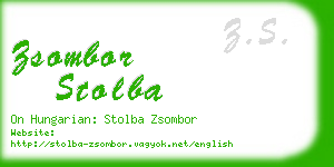 zsombor stolba business card